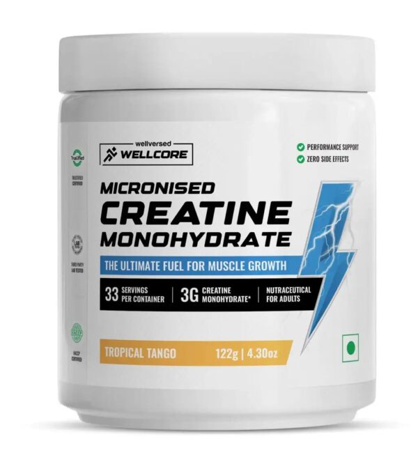 Wellversed (Wellcore) - Micronised Creatine Monohydrate - 122 gm (0.26 Lb), Tropical Tango