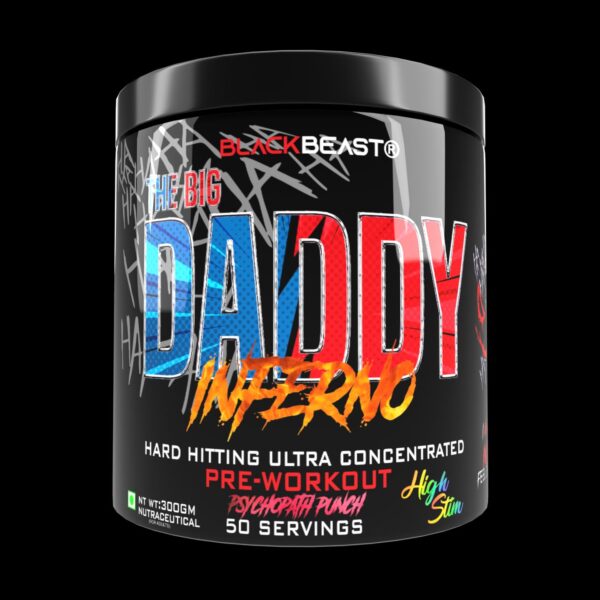 Black Beast The Big Daddy Inferno Preworkout 50 Serving 4500mg Citrulline,3000mg BetaAlanine Pre Workout  (300 g, PSYCOPATH PUNCH)