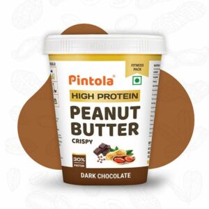 Pintola HIGH Protein Peanut Butter Dark Chocolate | 30% Protein | High Fibre | NO Salt | Non GMO, Naturally Gluten Free, Zero Cholesterol | Creamy, 1kg